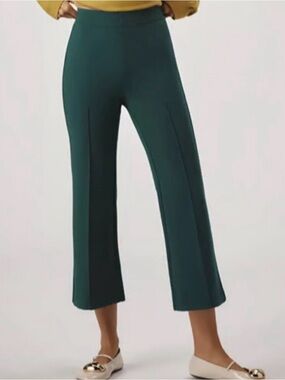 Anthropologie Maeve The Margot Kick-Flare Crop Pants Green [Size Large]